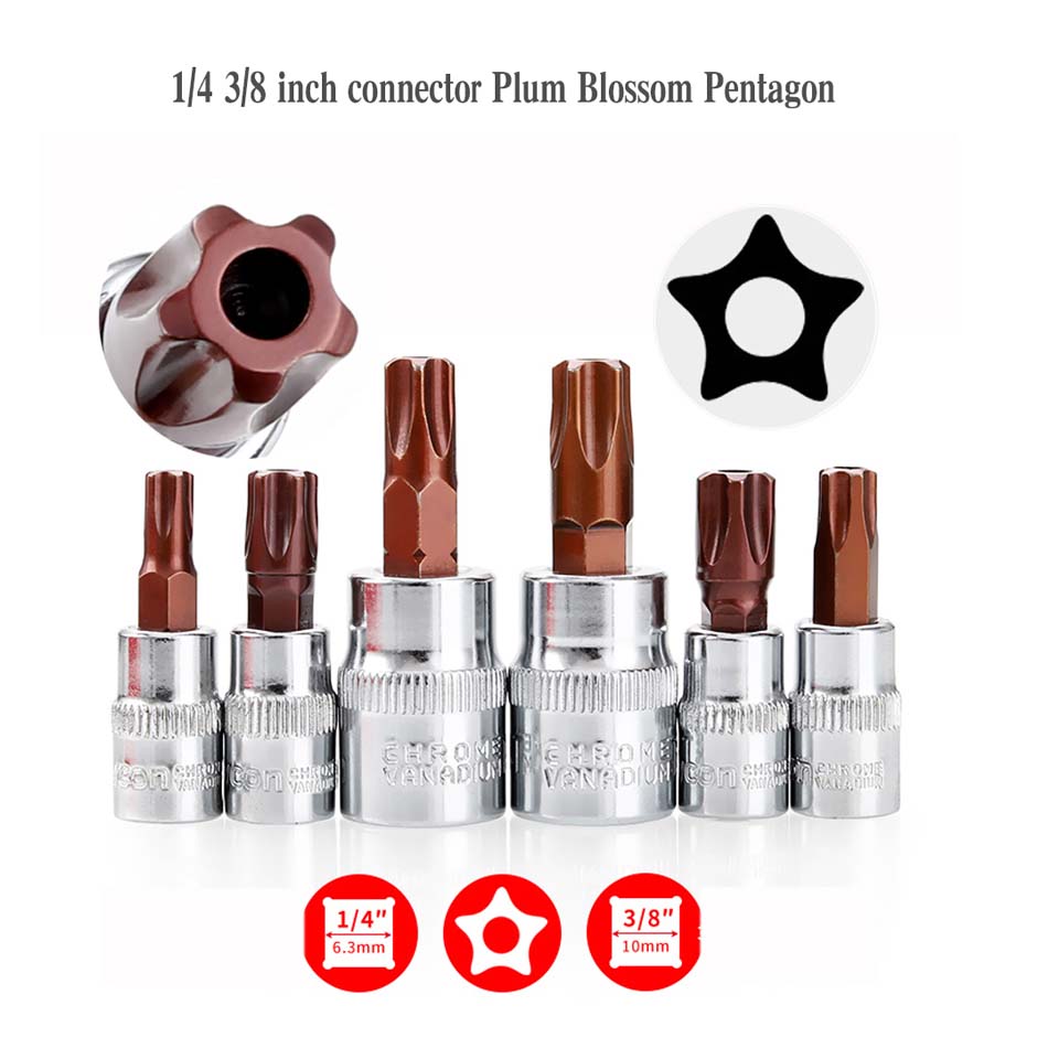 Pentalobe Screwdriver Set - 1/4 T10-T50 Star Pentalobe Screwdriver Bit