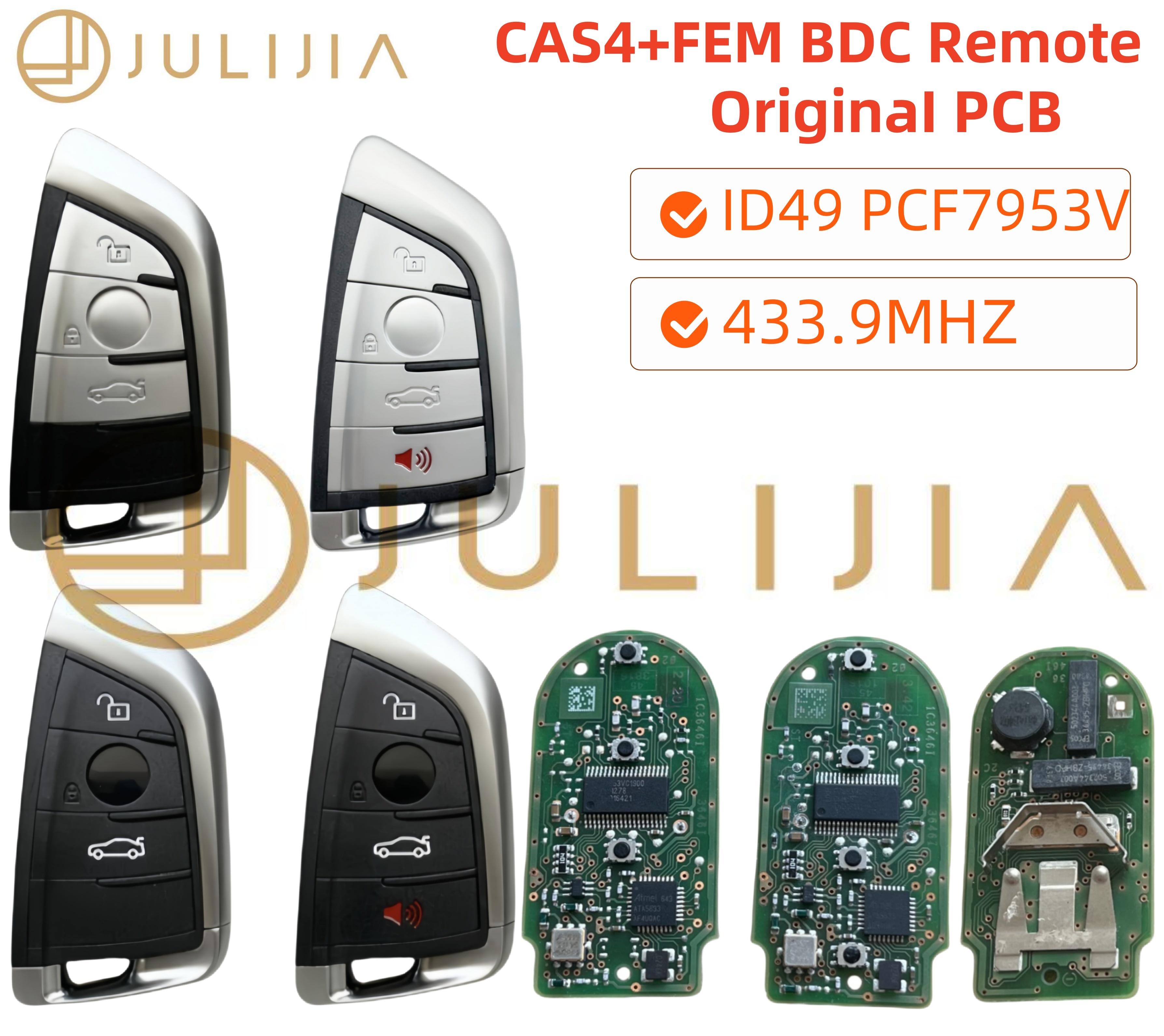 Pcb Holder Clamp - ID49 PCF7953V Chip Original PCB 433.9MHz