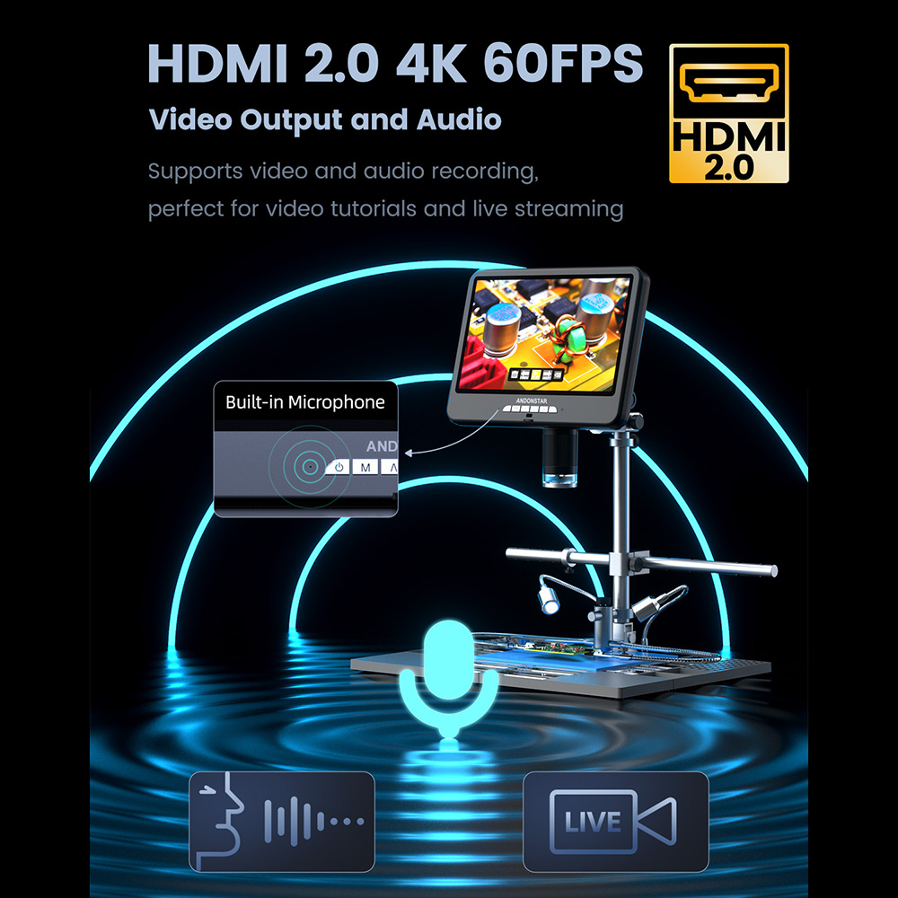 Andonstar 4K 60FPS HDMI Digita – обзор и цена Electronics Repair Plus