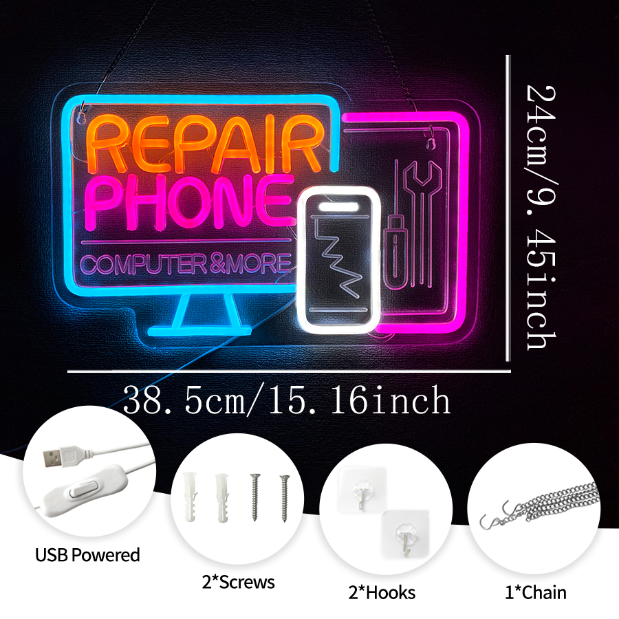 Phone Repair Neon Signs, 3D Ca – обзор и цена Electronics Repair Shop
