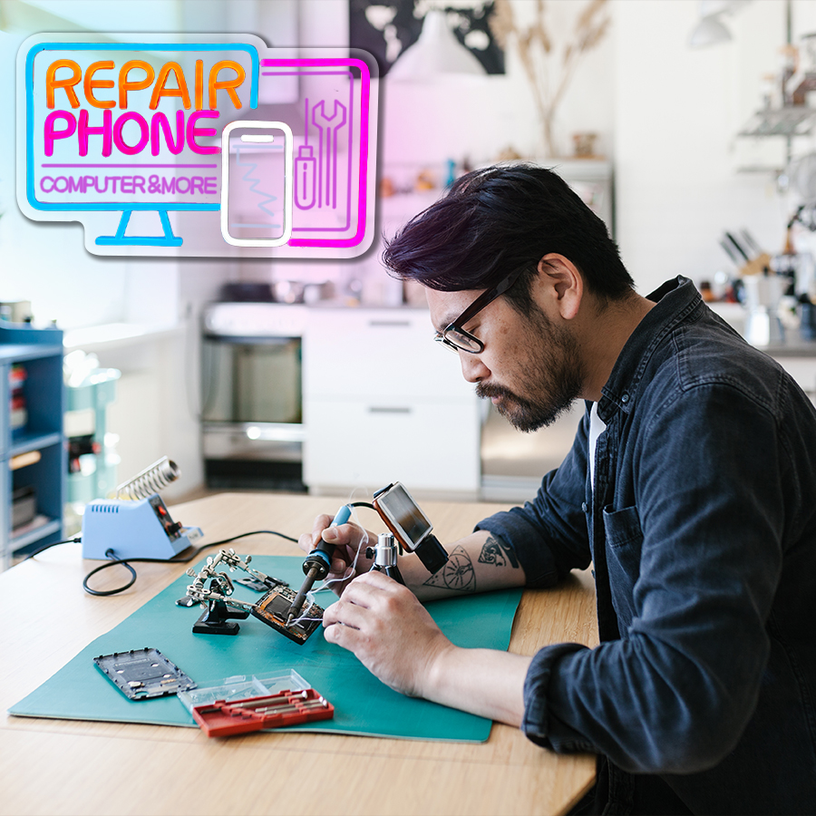 Phone Repair Neon Signs, 3D Ca – обзор и цена Electronics Repair Shop